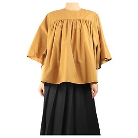 Autre Marque Top de algodón tabaco - talla UK 12 Castaño