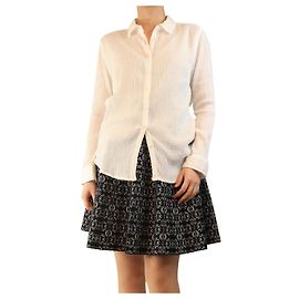 Melissa Odabash White cotton crinkled shirt - size S White