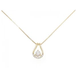 Autre Marque Colar de diamante Au750 Dourado