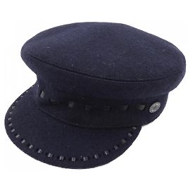 Hermès H202020N Wool Cap 57 Blue Navy blue