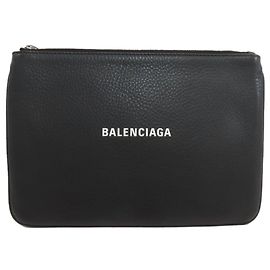 Balenciaga 551992 Logo Accessory Pouch Black