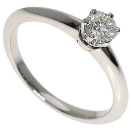 Tiffany & Co. Platin Solitaire Diamantring Andere