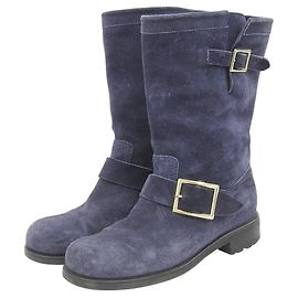 Jimmy Choo Suede Boots Blue Navy blue