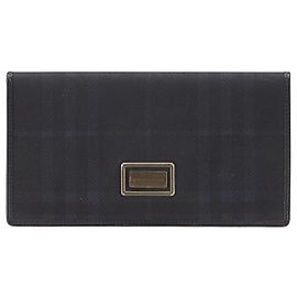 Portafoglio Lungo a Quadri Burberry Nero Altro