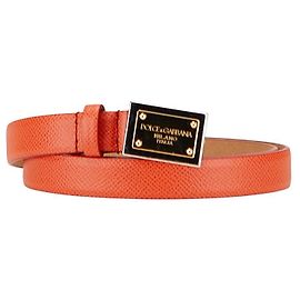 Dolce & Gabbana Cinto de couro Dolce&Gabbana Laranja
