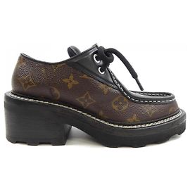 Scarpe Derby in pelle della linea Bobourin di Louis Vuitton Marrone Nero
