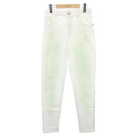 Jeans Chanel Brancos e Verdes em Denim Branco Verde