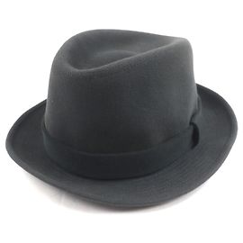 Hermès Hermes Rabbit felt Fedora Hat Grey Dark grey