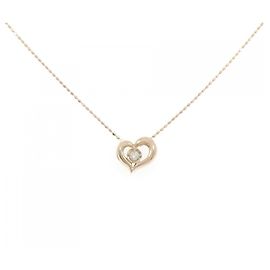 Autre Marque Collier en diamant en forme de cœur Au750 Rose