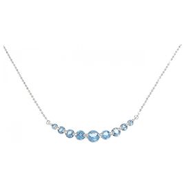 Autre Marque Collar de Topacio Azul Au750 Azul