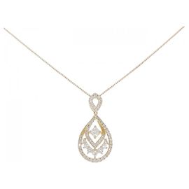 Autre Marque Collier en diamant Au750 Doré
