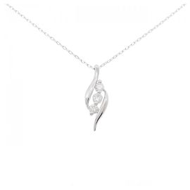 Autre Marque Collar de diamante en oro blanco Au750 Plata