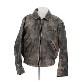 Autre Marque CHEVIGNON Washed Leather Jacket Black XL Black
