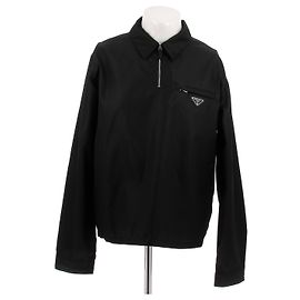 Veste Prada noire en polyester Taille 52 Noir