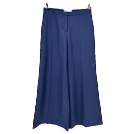 Autre Marque Marineblaue Wollhose Marineblau