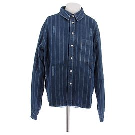 Jacquemus Giacca di jeans a righe Blu
