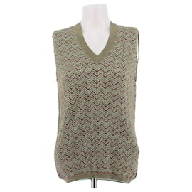M Missoni Pull sans manches vert et violet Vert