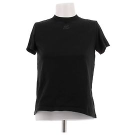 Camiseta de algodón negra Courreges Negro