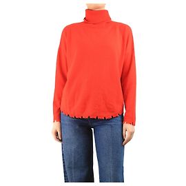 Autre Marque Pull en cachemire rouge à col roulé - taille M Rouge