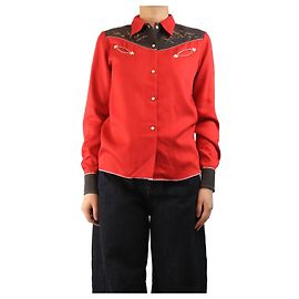 Johnnie Boden Camicia western rossa - taglia XS Rosso
