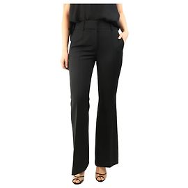 Gabriela Hearst Black wool flared trousers - size UK 8 Black