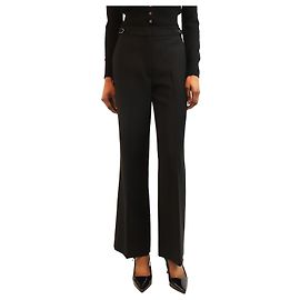 Loewe Schwarze plissierte Wollhose - Größe UK 6 Schwarz