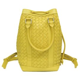 Bottega Veneta Drawstring shoulder Backpack intrecciato nappa Yellow