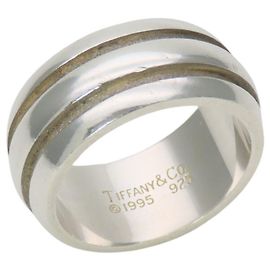 Tiffany & Co. Rillen-Doppelring Silber