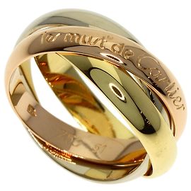 Anel Trinity da Cartier Rosa Branco Amarelo