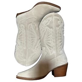 Autre Marque Bronx Jukeson Suede Cowboy Boots Sand