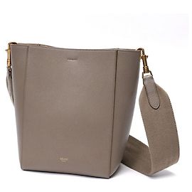 Céline Celine Sangle Bucket Small Schultertasche Grau