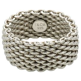 Anello in rete in argento sterling 925 Somerset di Tiffany & Co. Argento