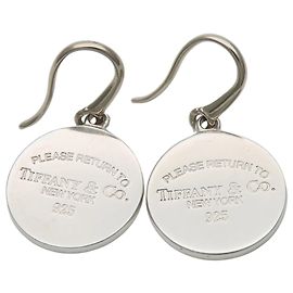 Orecchini a gancio in argento sterling 925 Return to Round di Tiffany & Co. Argento