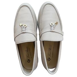 Loro Piana Deerskin Flats Beige Size 37 Beige