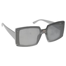 Gafas de sol BALENCIAGA de plástico Plata BB0081S Auth BA12014M Plata