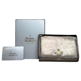 Vintage Vivienne Westwood Leather Wallet Silver Silvery
