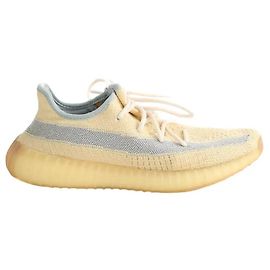 Baskets Yeezy Ecru en Tissu Taille 44 Écru