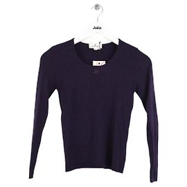 Courreges Pull Courrèges en laine bleu marine Bleu Marine
