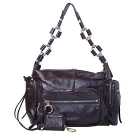 Chloé Patent Betty Bag Brown Dark red