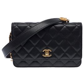 CHANEL Wallet on Chain in Black Leather - 103397 Black