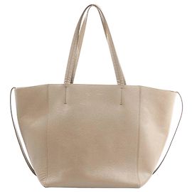 Céline Bolsa de ombro pequena em couro Celine Cabas Phantom na cor bege Bege