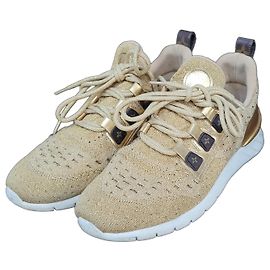 Louis Vuitton Gold Knit Fabric Leather Aftergame Sneakers Sz.40 Pre-Owned Other
