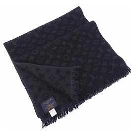 Klassischer Monogramm-Schal von Louis Vuitton Schwarz