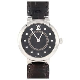 Louis Vuitton Tambour Slim Schwarze Quarz-Uhr Andere