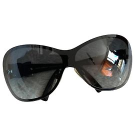 Dolce & Gabbana DG 2033 Sunglasses Black Acetate Oversized Black