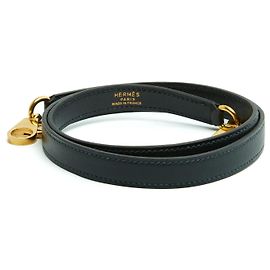 Hermès Navy Leather Shoulder Strap for Kelly II Bag Blue