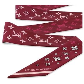 Louis Vuitton Nomad Flowers BB Seidentuch Bandeau Lila Lila