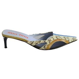 Miu Miu Mules bleues Bleu