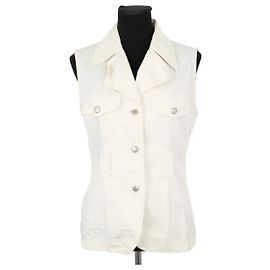 Fendi Giacca bianca senza maniche Bianco
