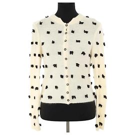 John Galliano Strickjacke aus Wolle Beige Beige